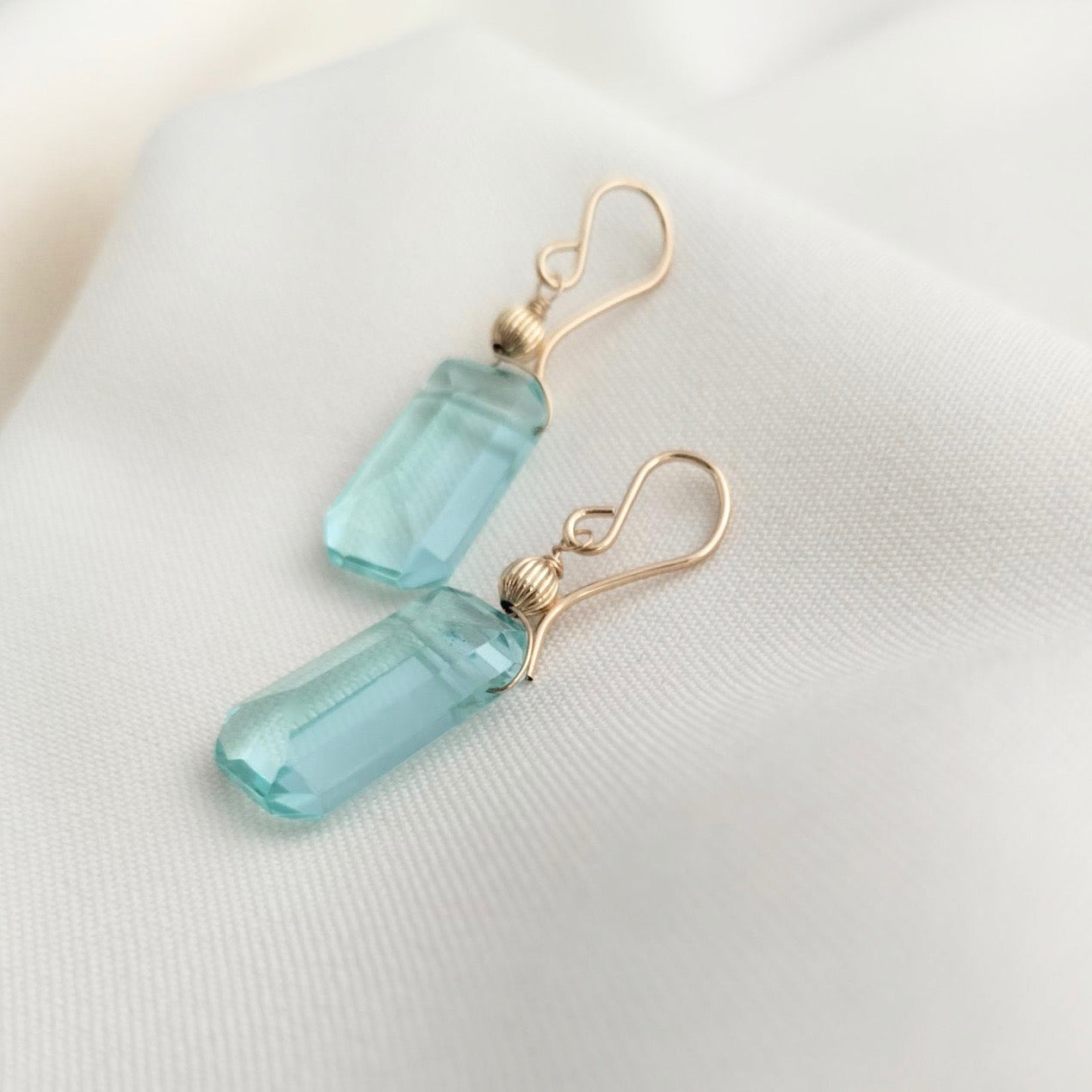 Aquamarine drop earrings