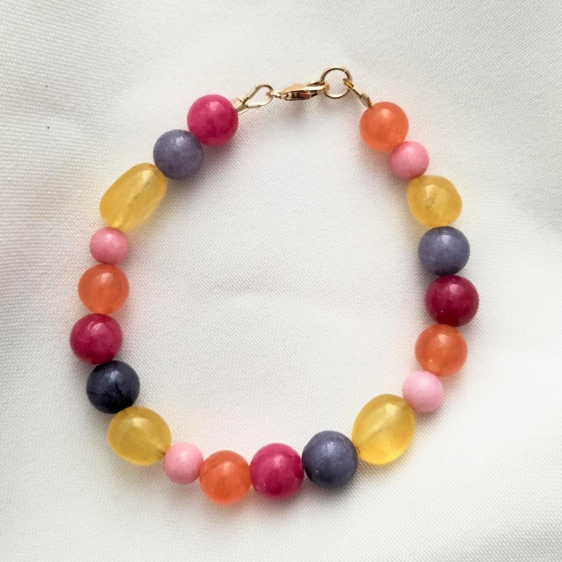 Colourful Gemstone Beaded bracelet