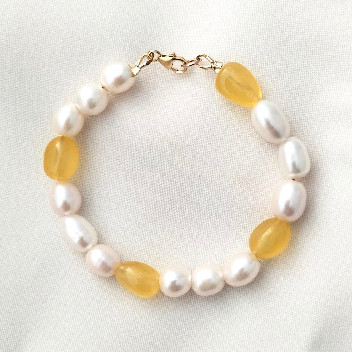 Pearl and Citrine Beaded bracelet