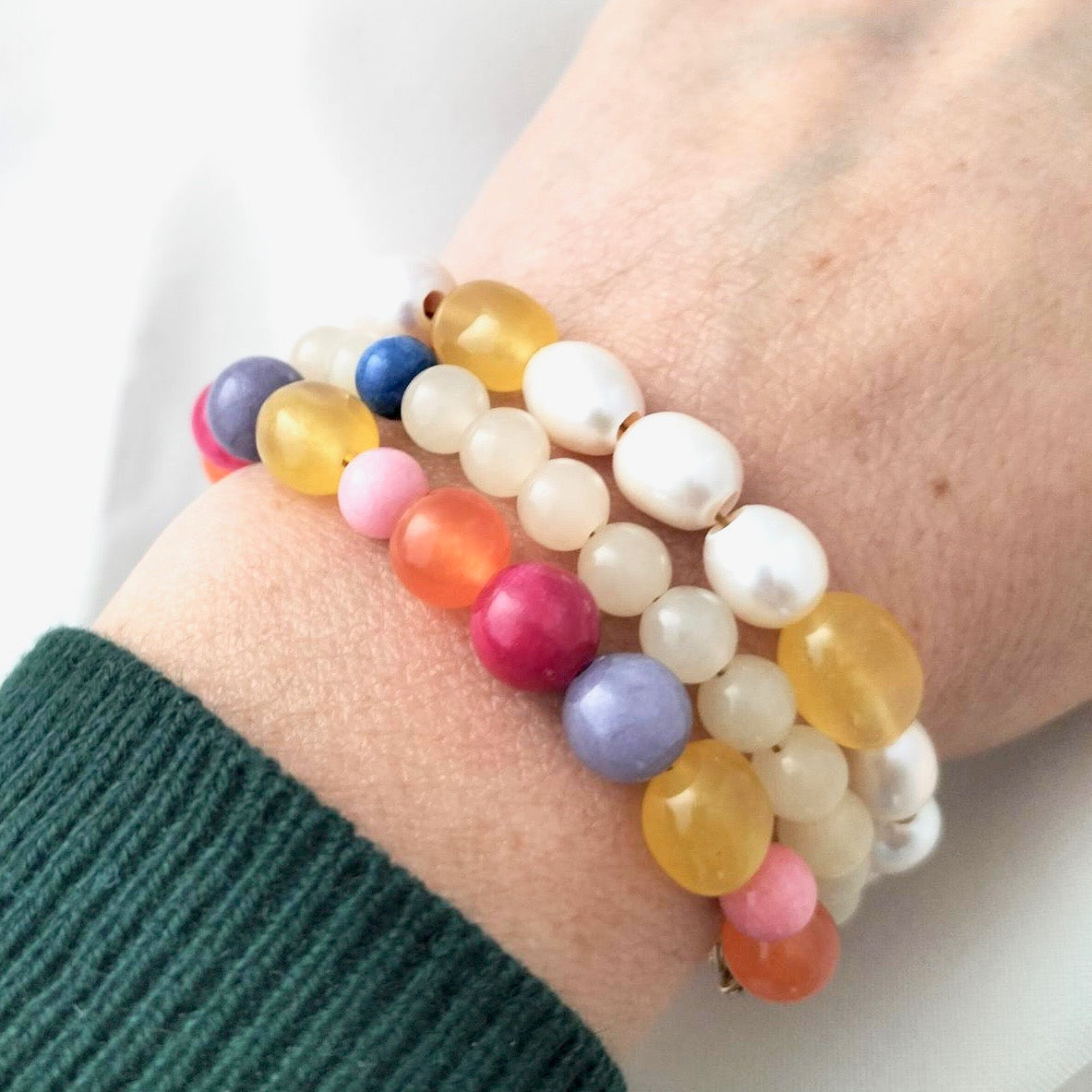 Colourful Gemstone Beaded bracelet
