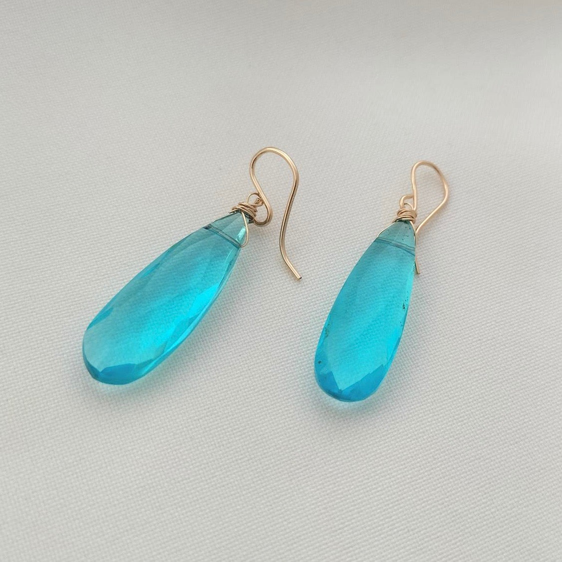Long Aqua earrings