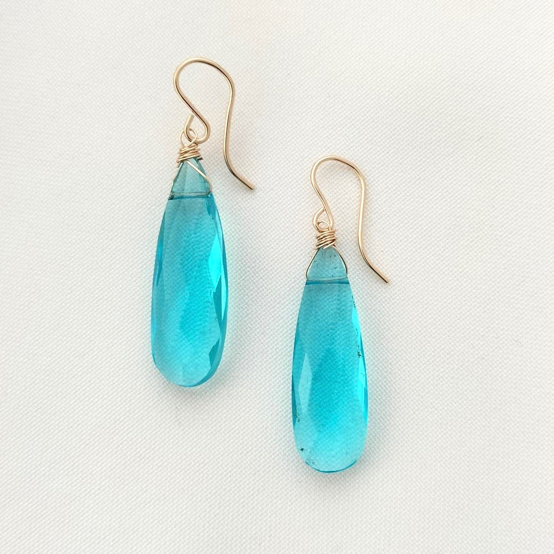 Long Aqua earrings