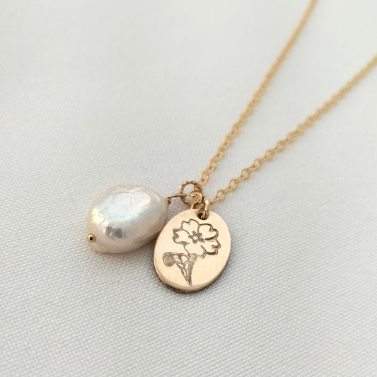Primrose & Pearl necklace