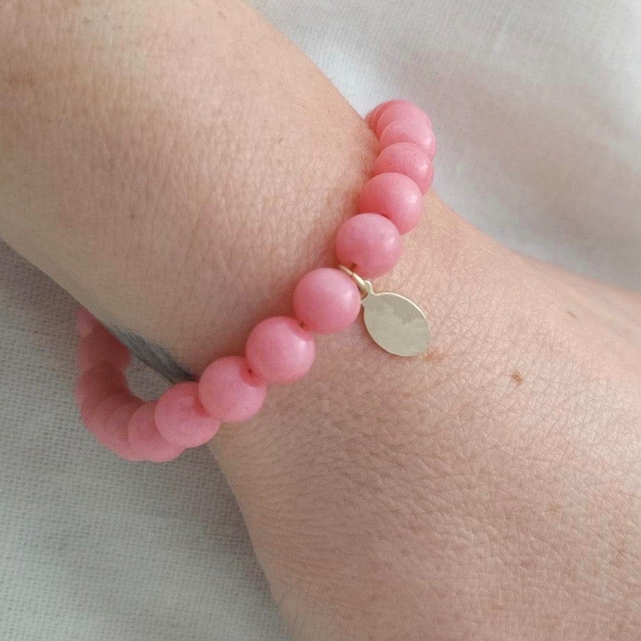 pink bead bracelet