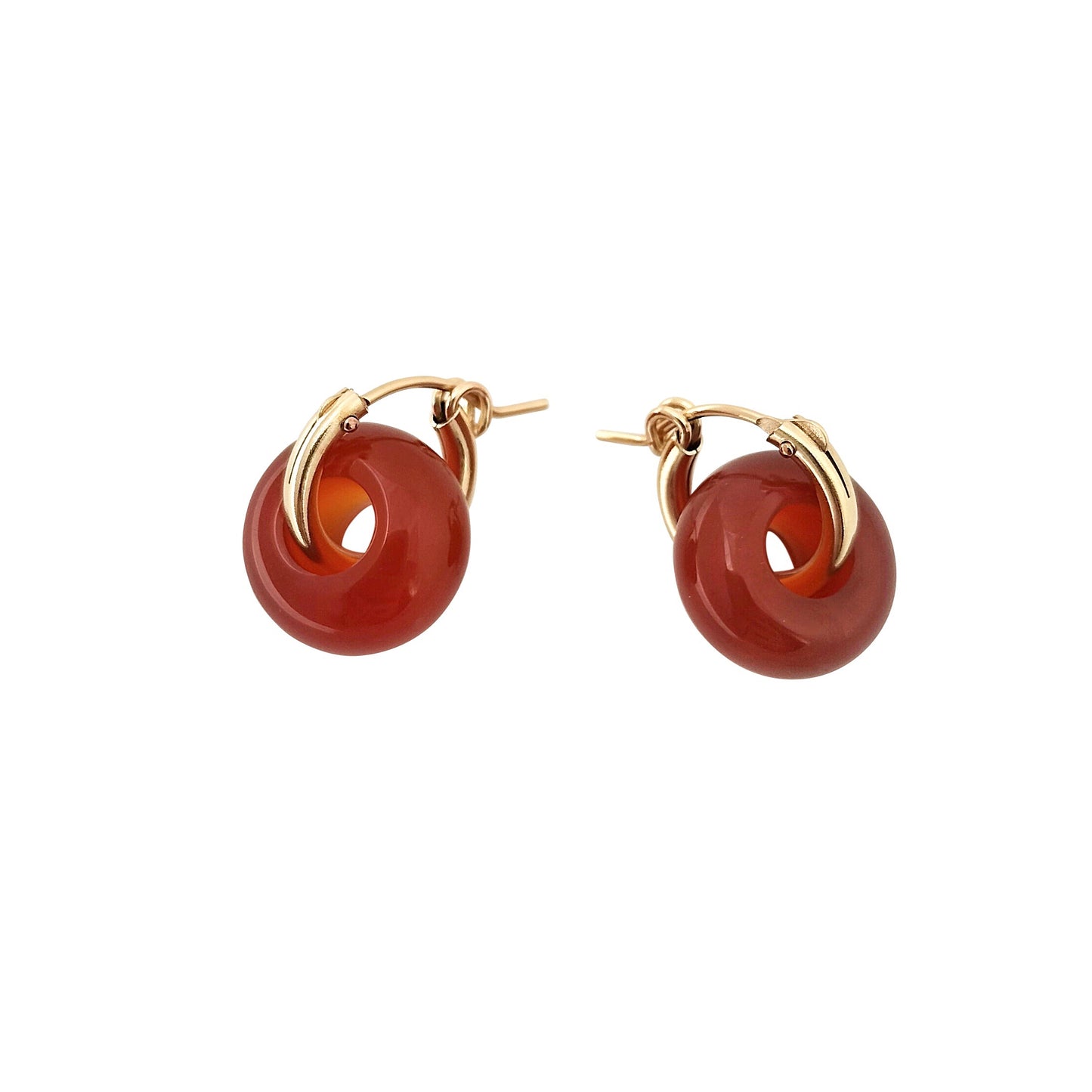 Aventurine hoop earrings