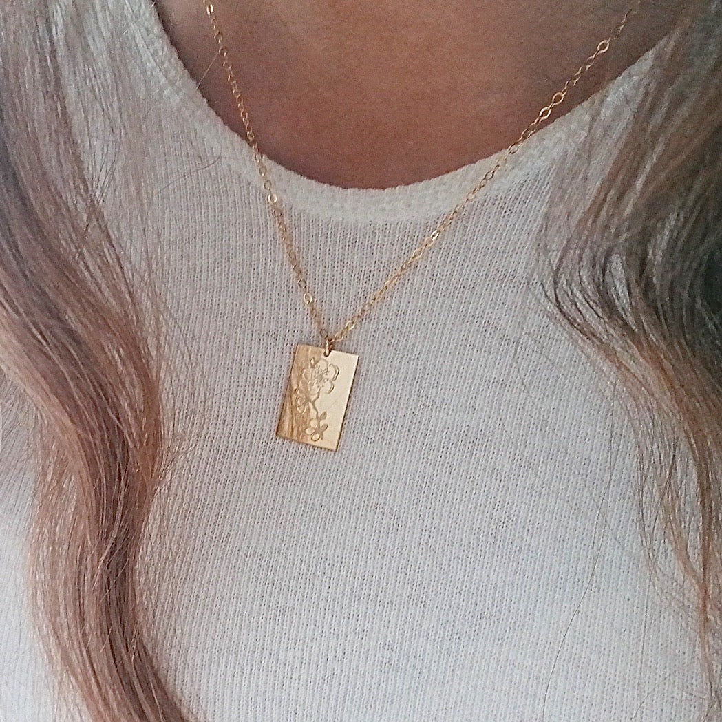 Gold Cherry Blossom necklace