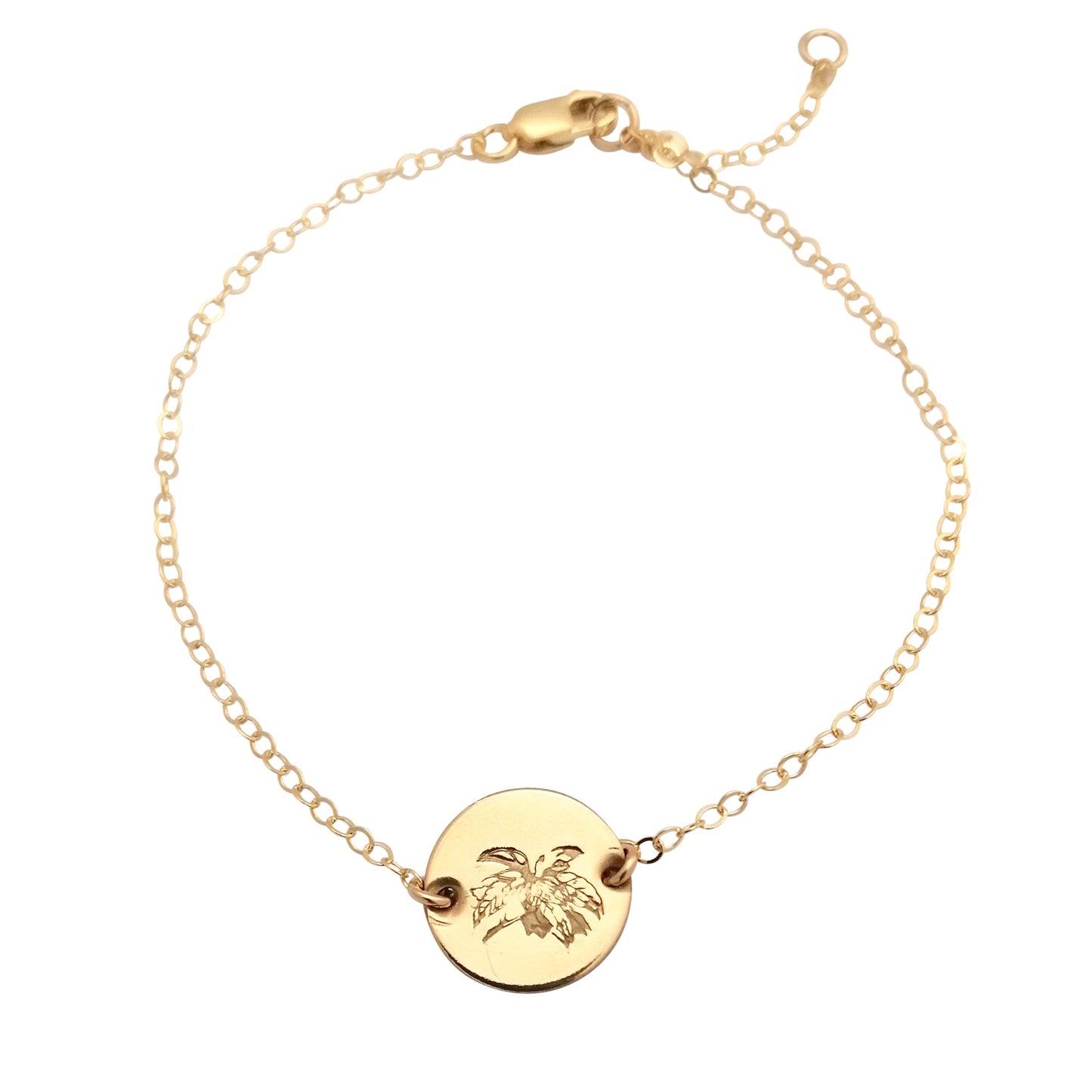 Gold Birth Flower bracelet