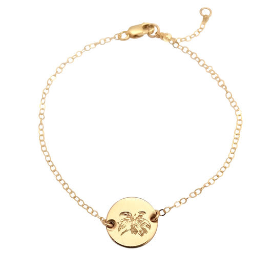 Gold Birth Flower bracelet