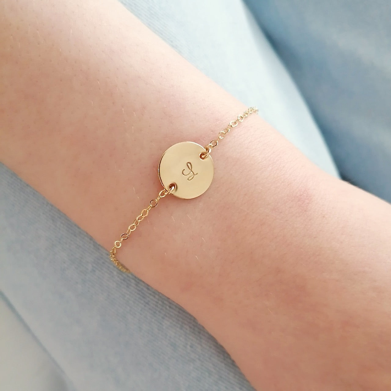 personalised gold bracelet