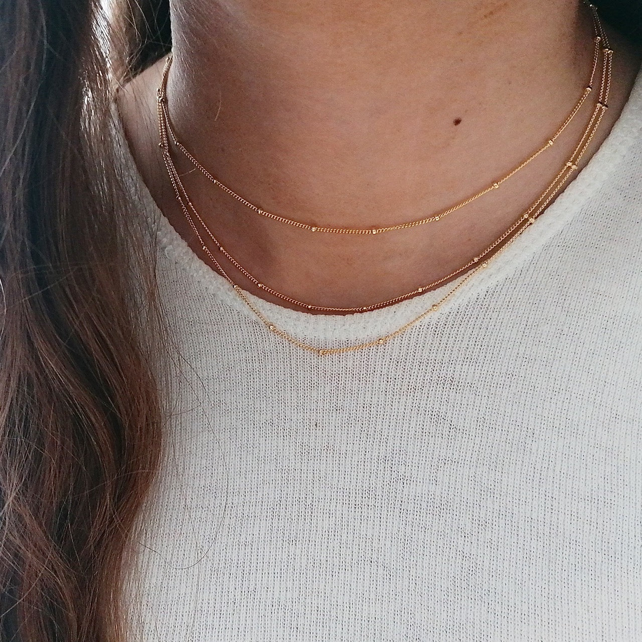 Gold Satellite Choker necklace