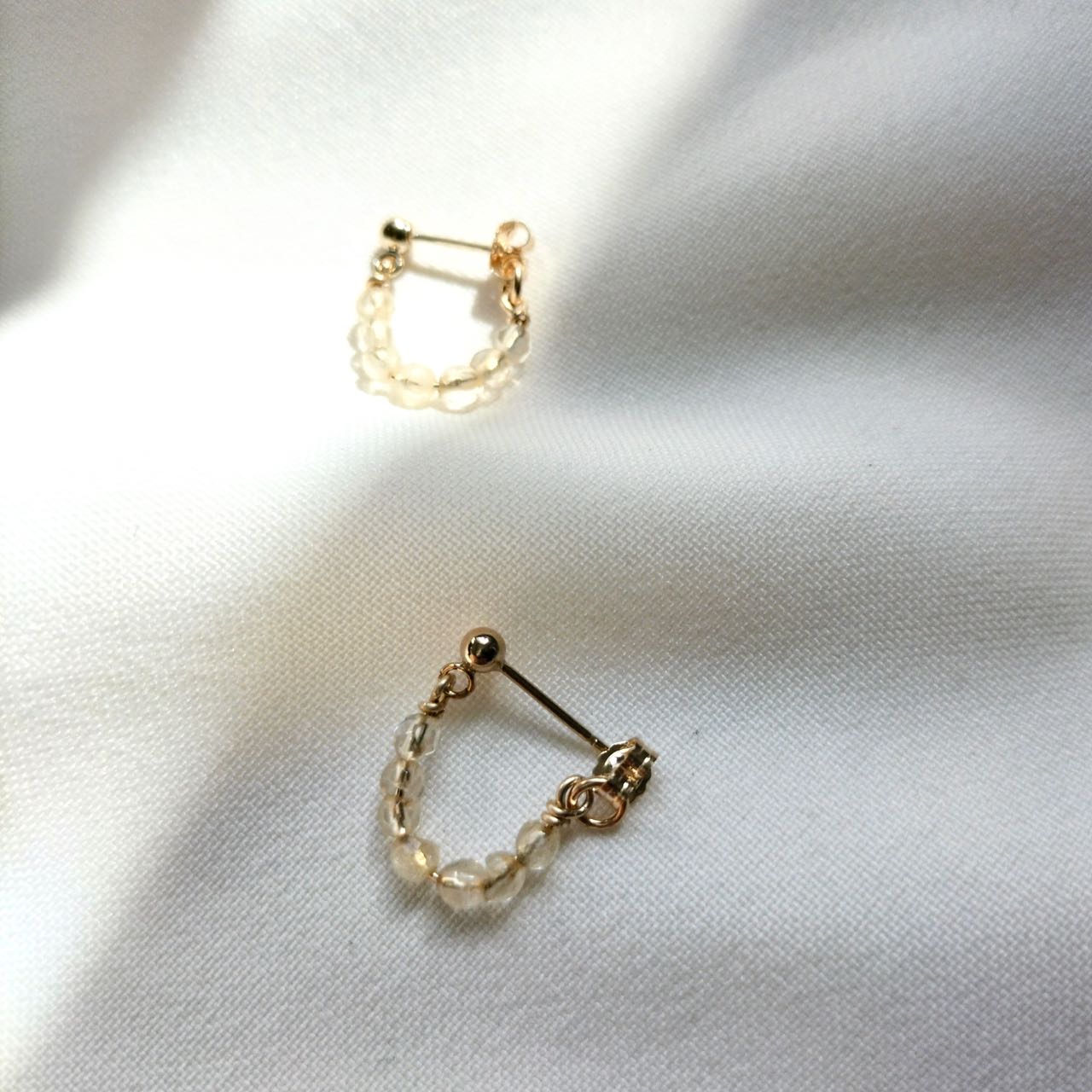 November birthstone earrings - citrine