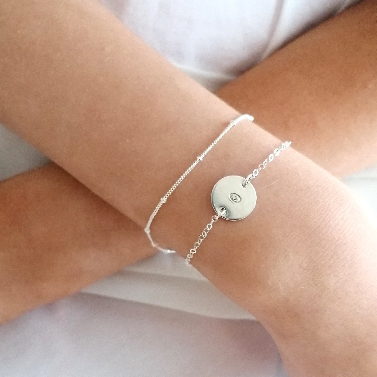Silver satellite chain bracelet