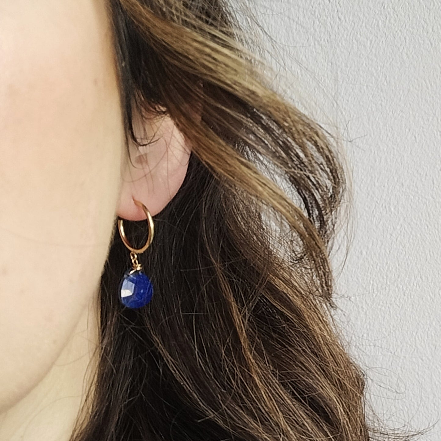 Lapis Lazuli Hoop earrings