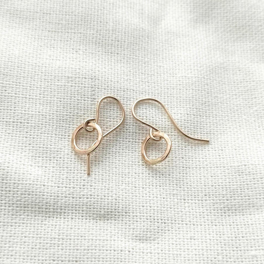 Small Gold Open Circle earrings