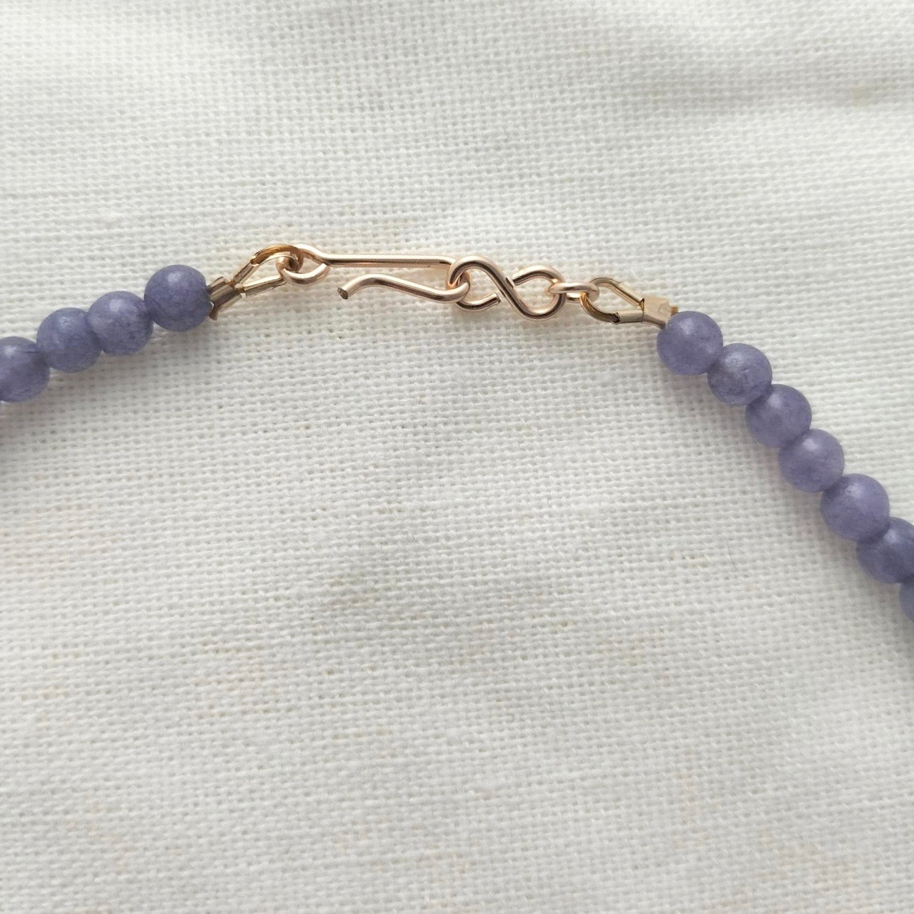 Purple Aquamarine Beaded choker necklace