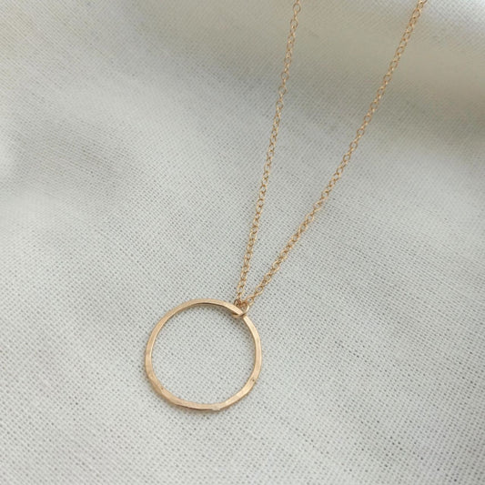 Large Gold Circle necklace