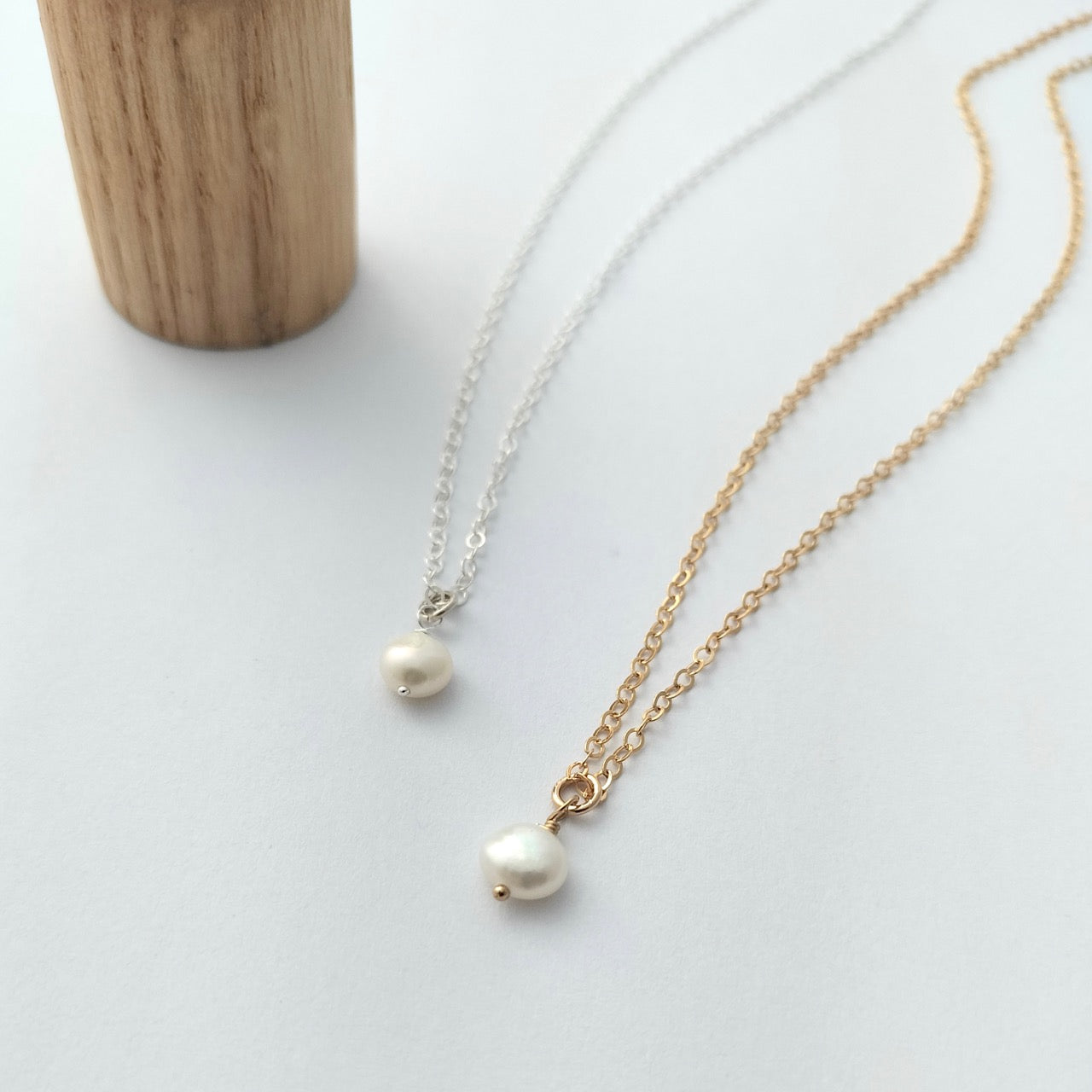 Small pearl necklaces