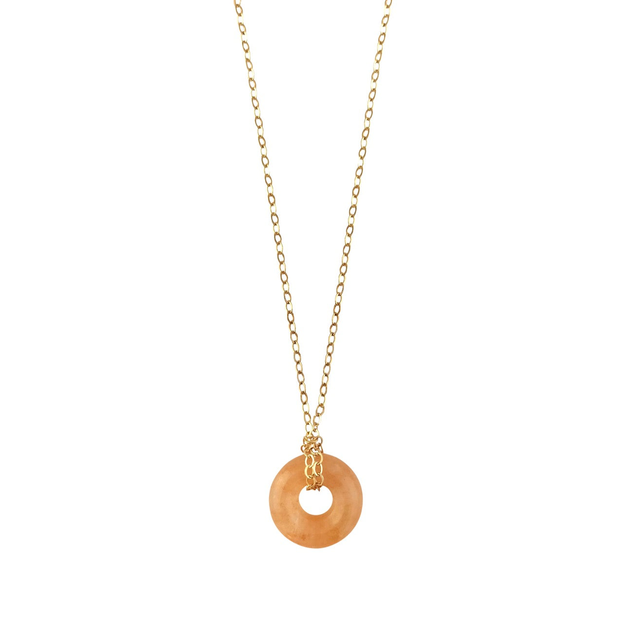 Aventurine Donut Gem necklace