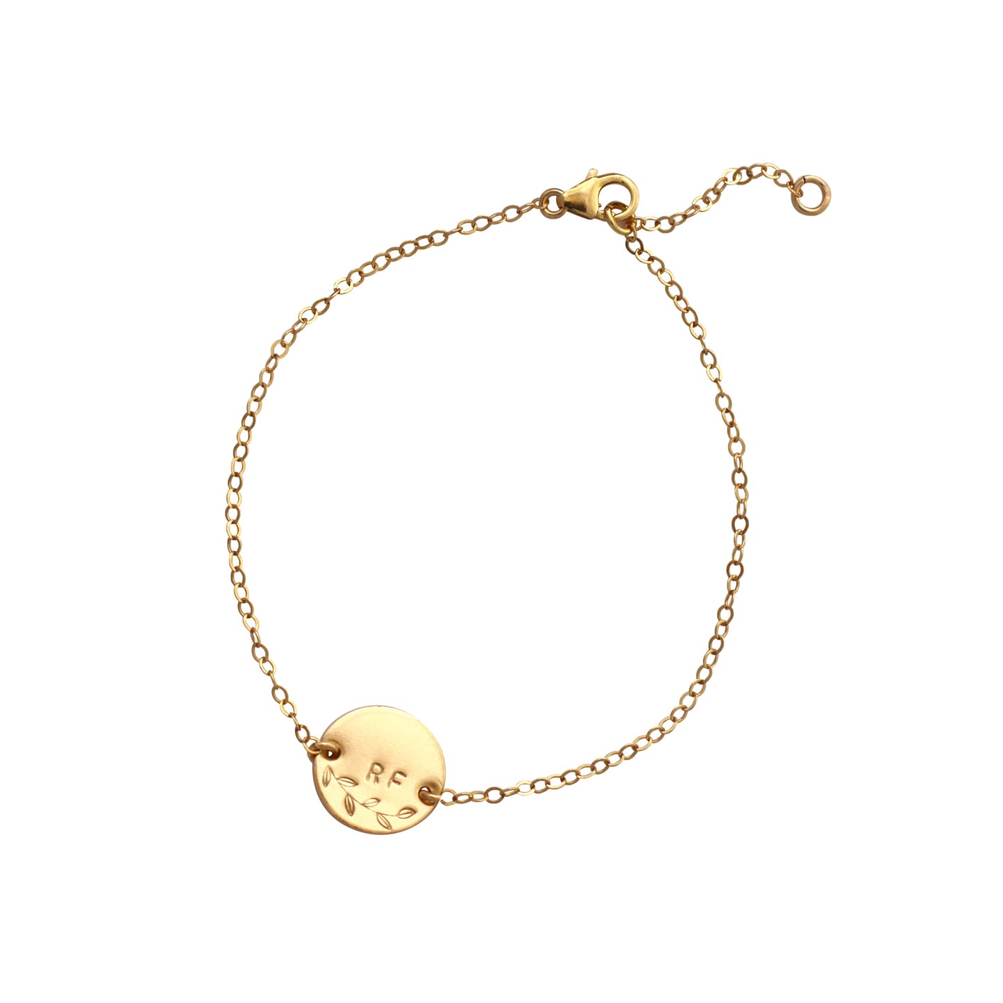 Botanical Personalised Gold bracelet