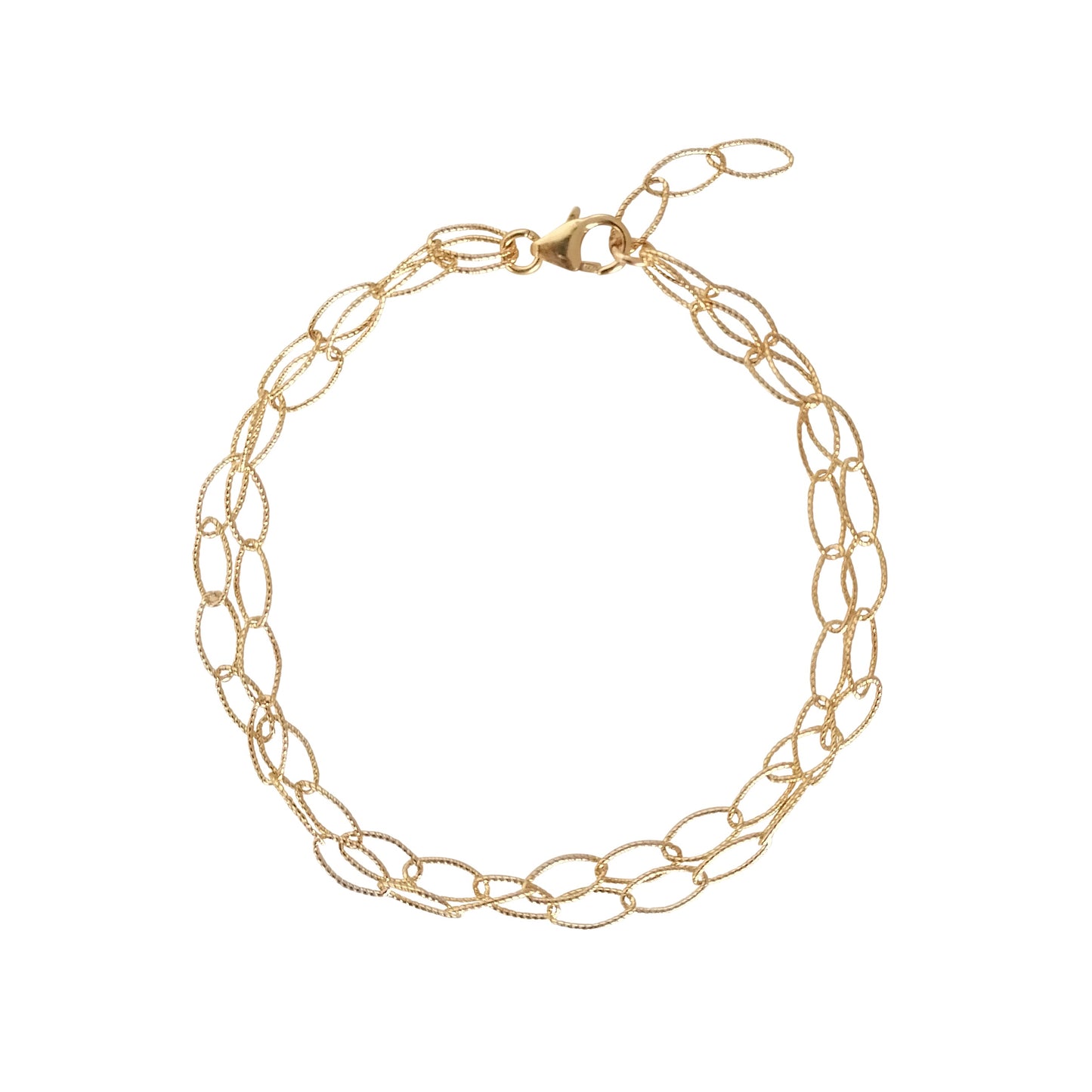 Double Strand Gold Link Chain bracelet