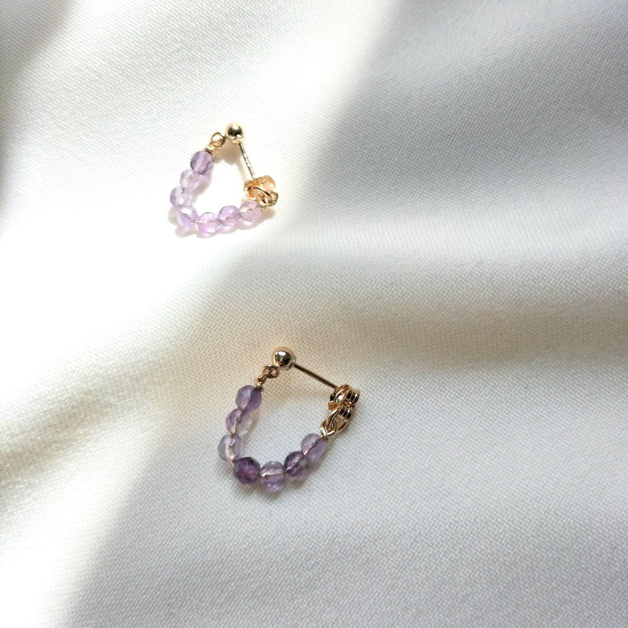 February birthstone earrings - amethyst