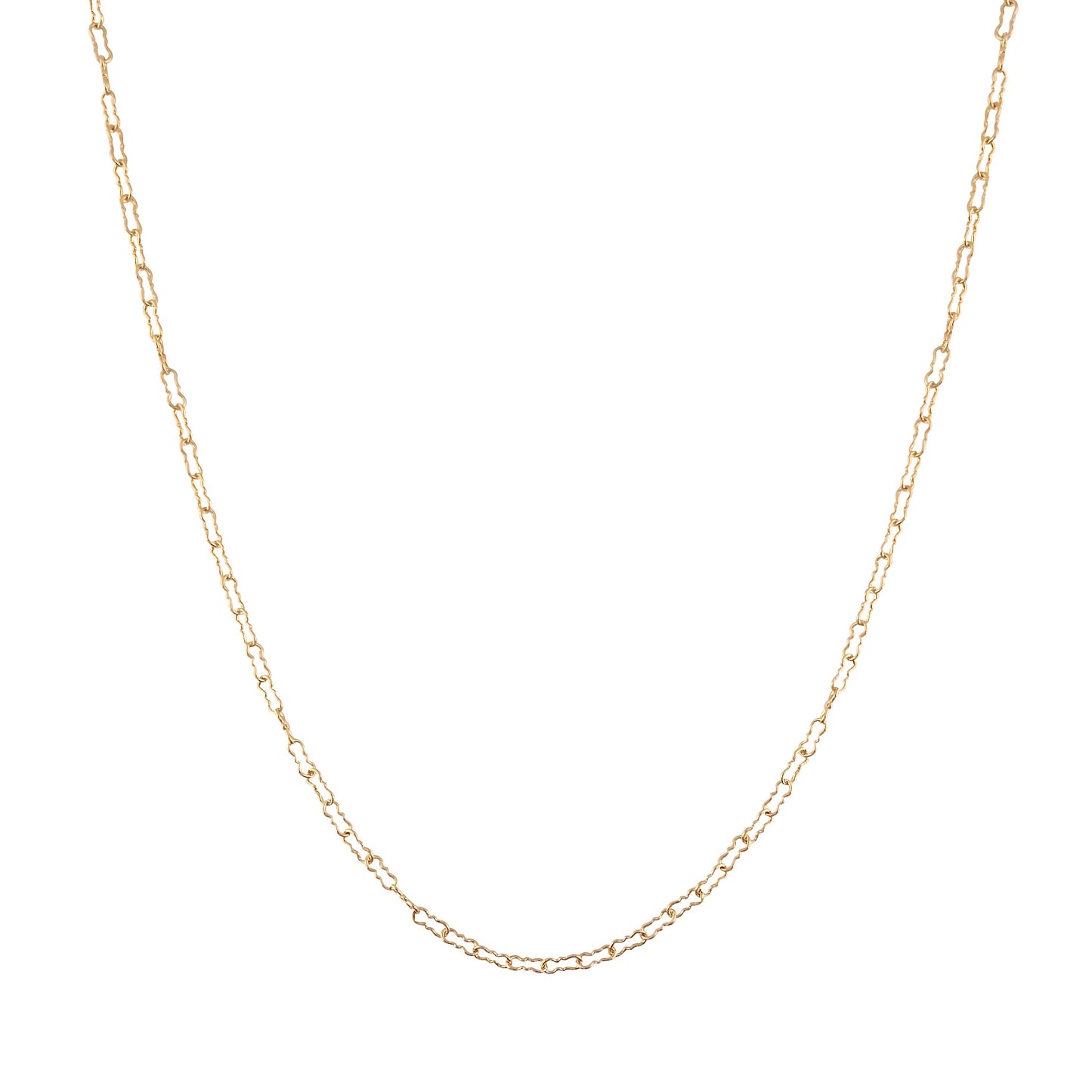 Gold wavy link chain