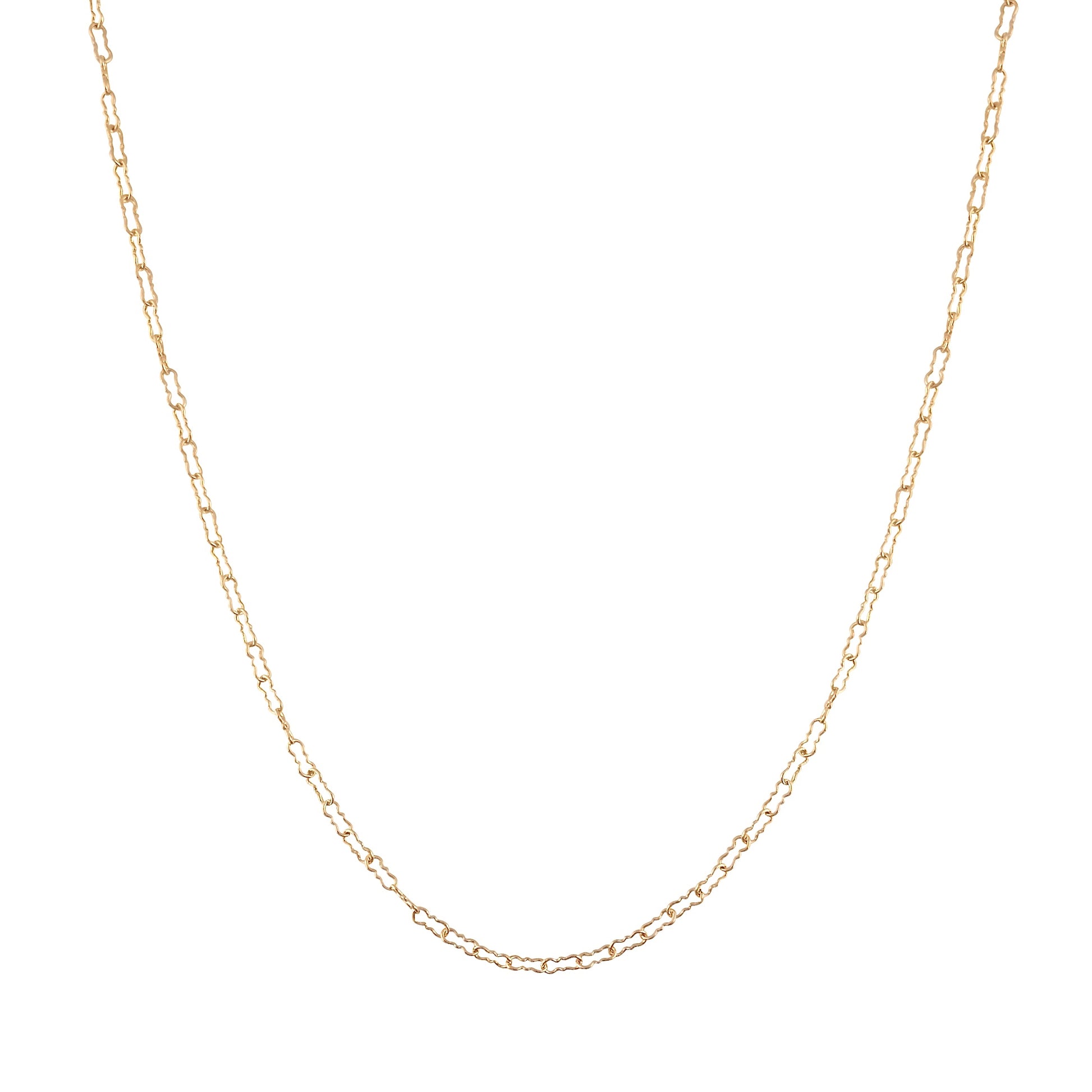 Gold wavy link chain