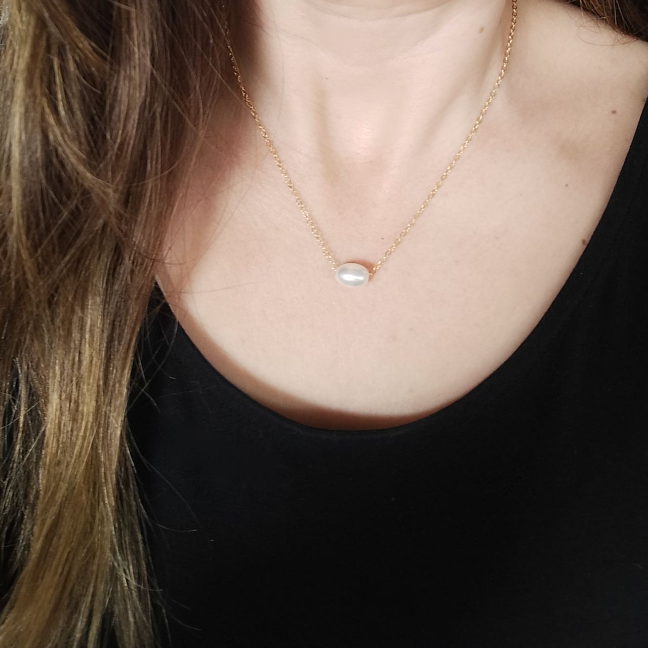 Floating Pearl Necklace | Over The Moon