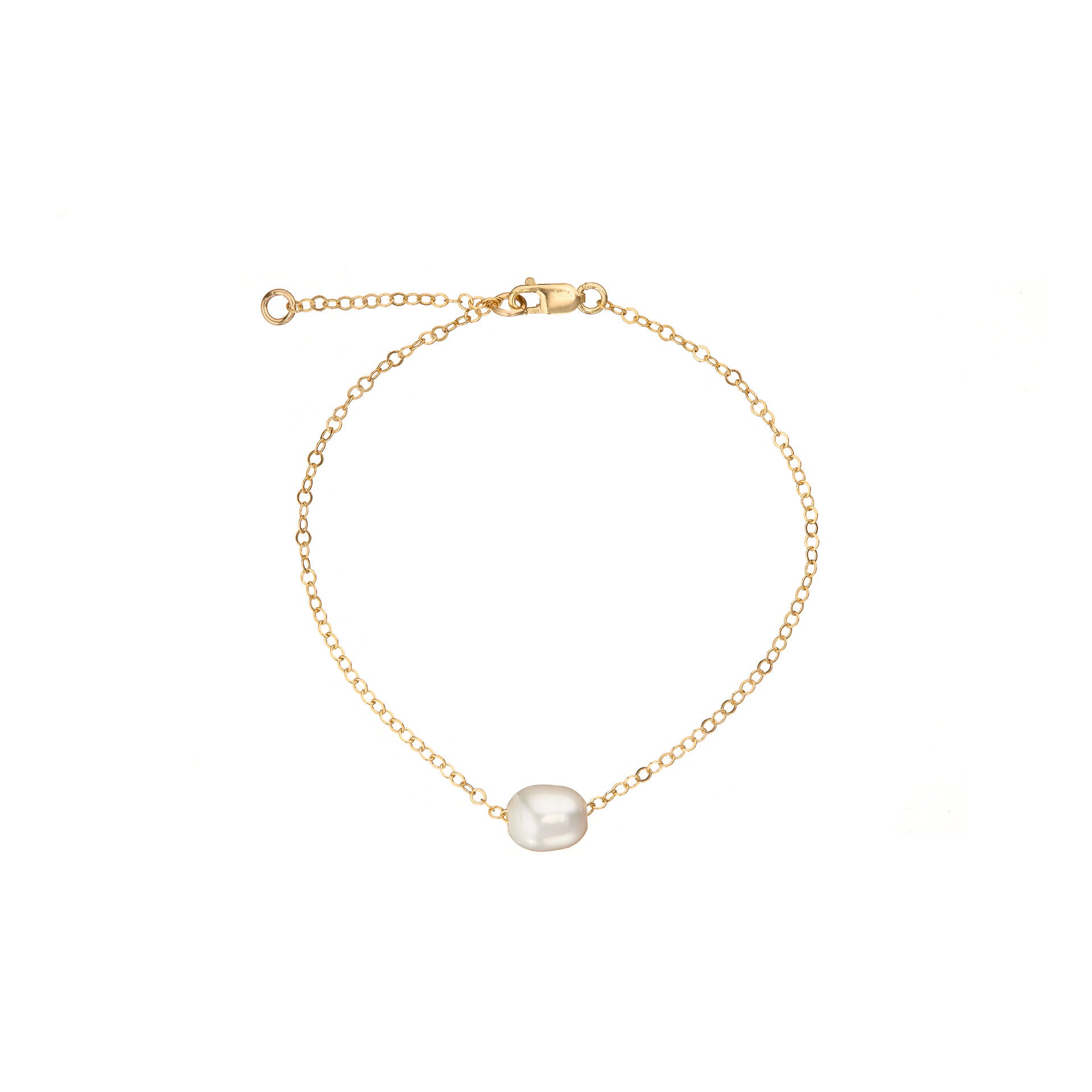 Floating pearl bracelet - gold