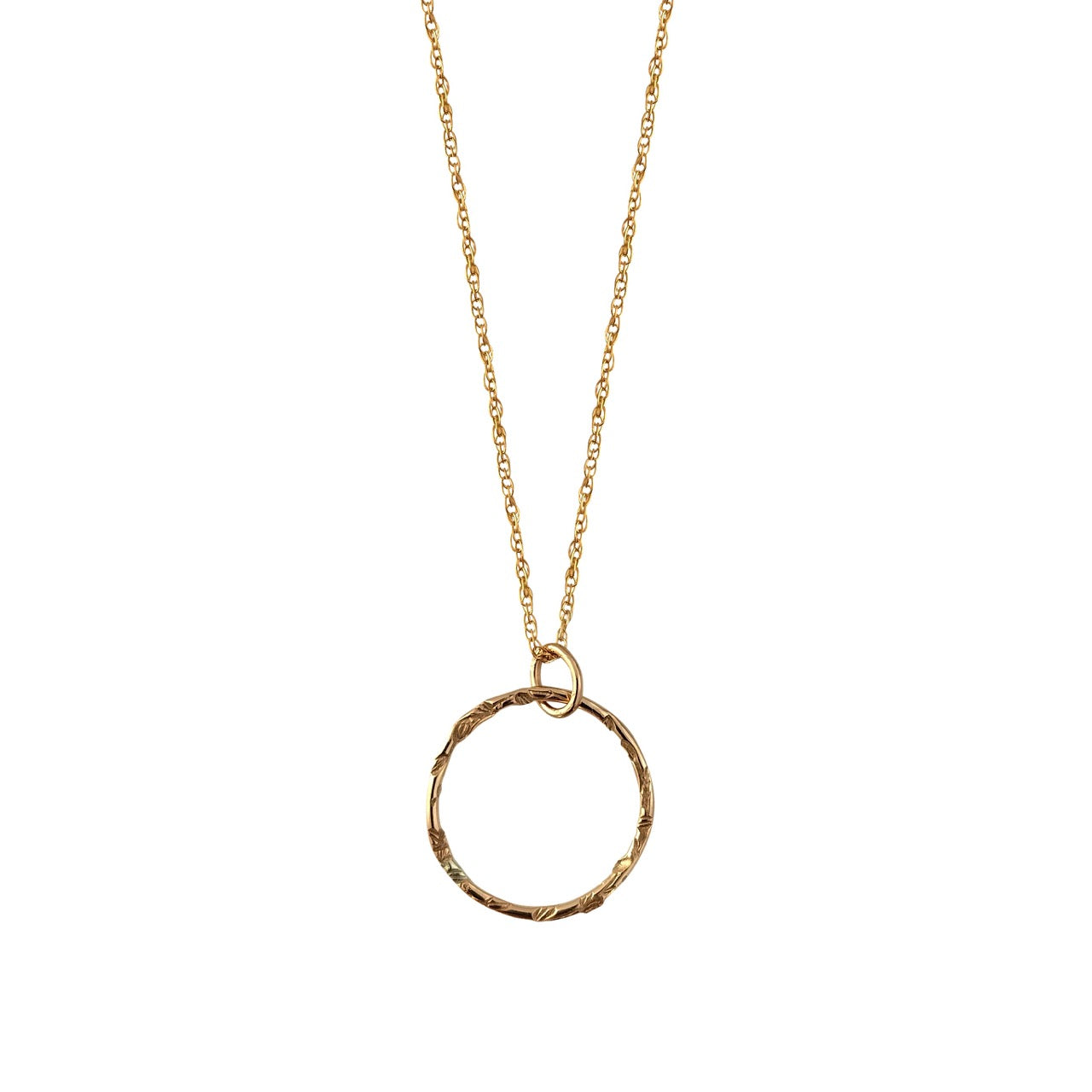 Long Gold Circle necklace