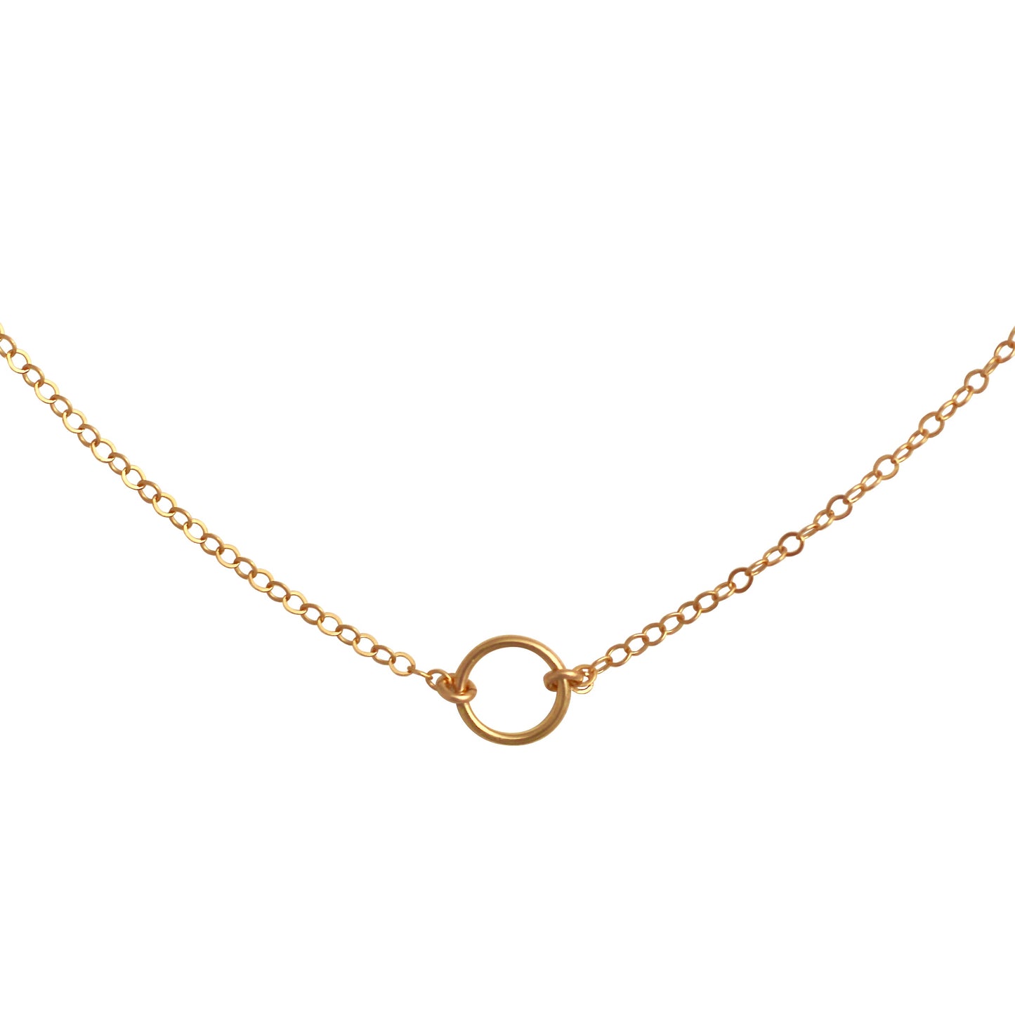 Gold Open Circle choker necklace