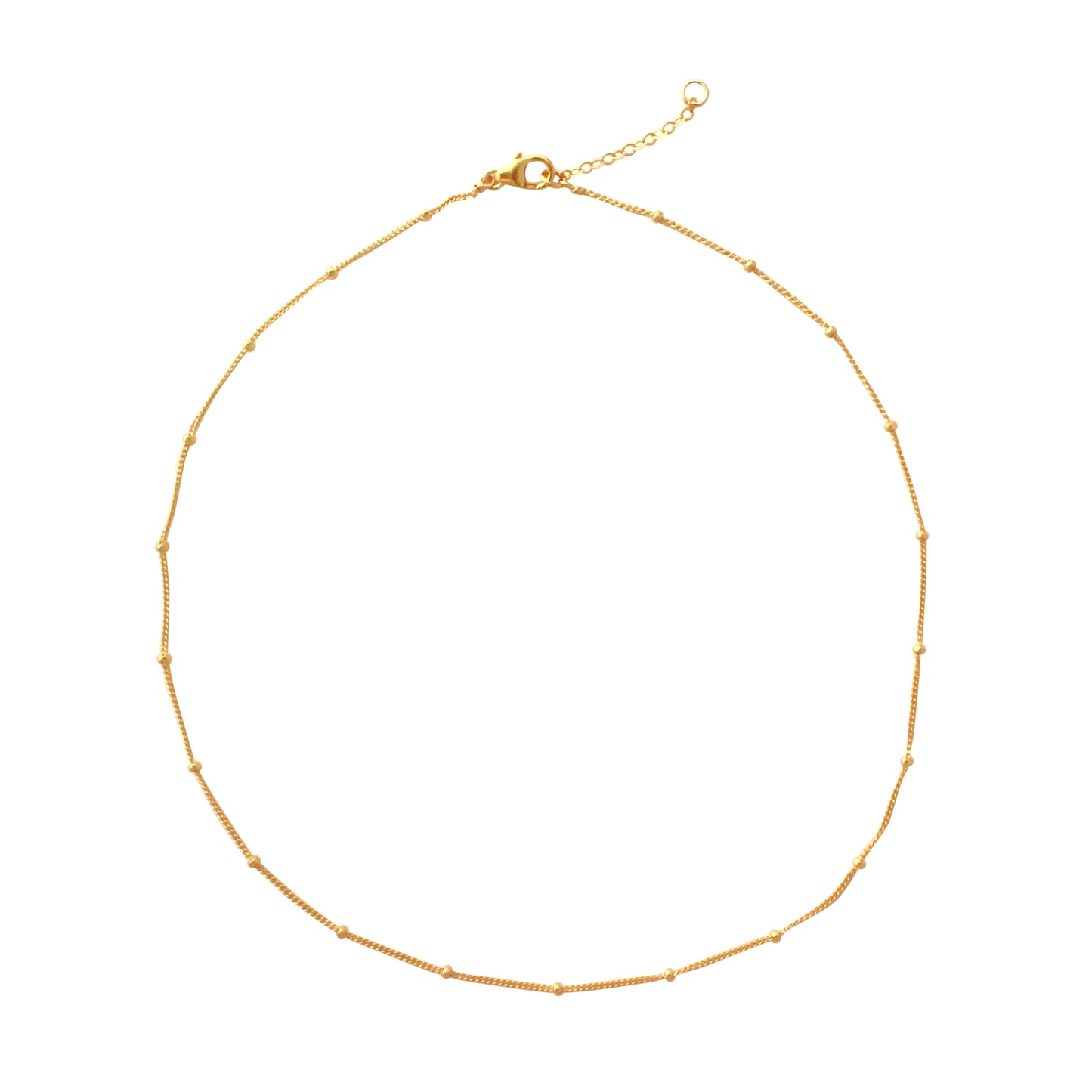 Gold Satellite chain choker necklace