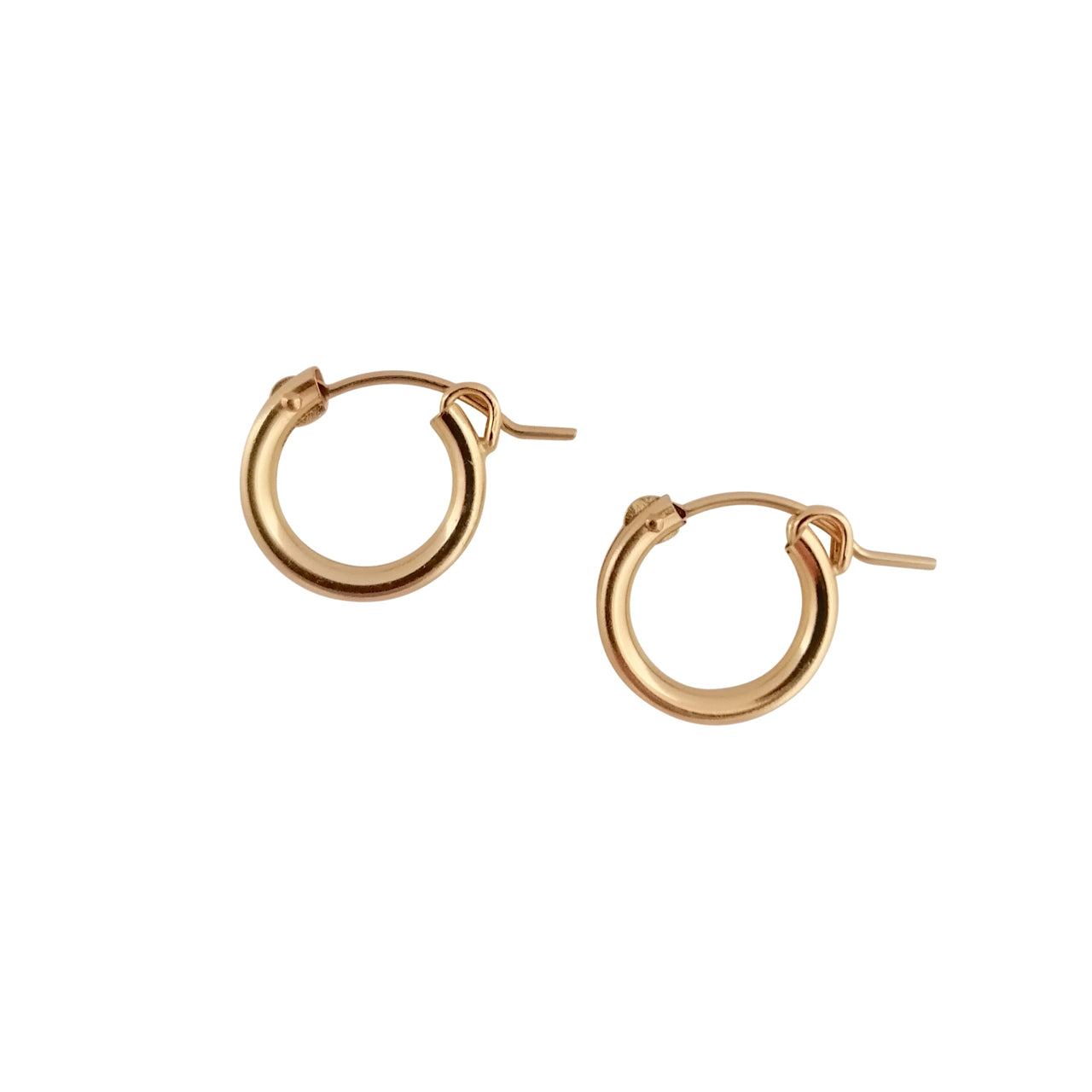 Small Gold Hinged hoop earrings