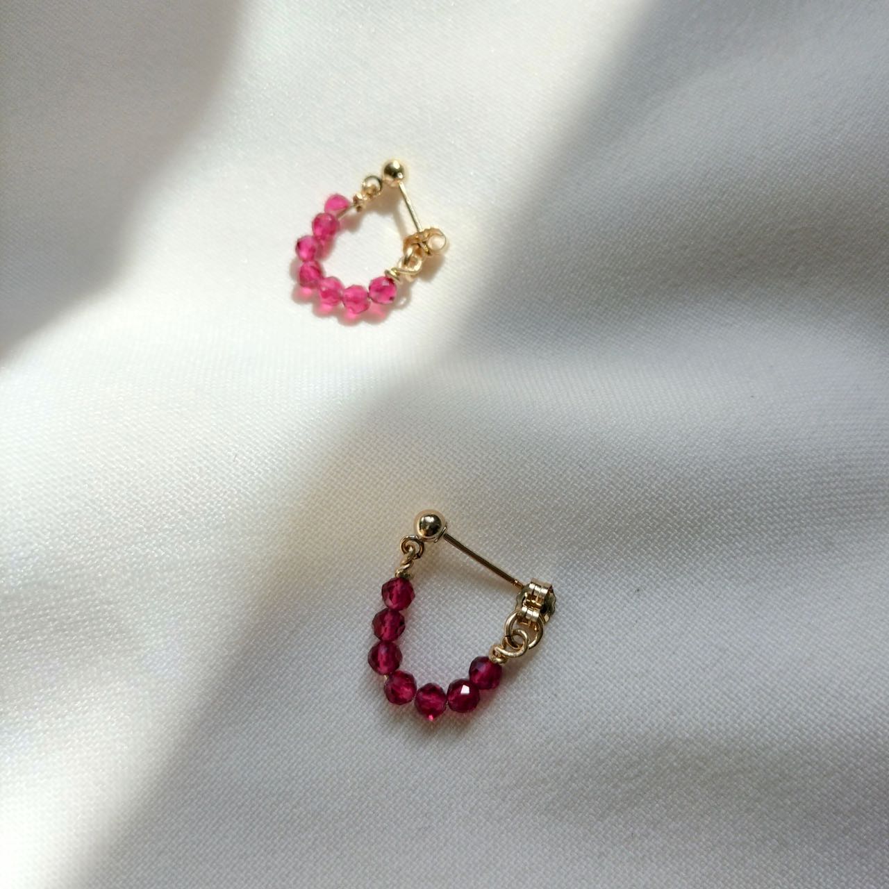 July birthstone earrings - ruby
