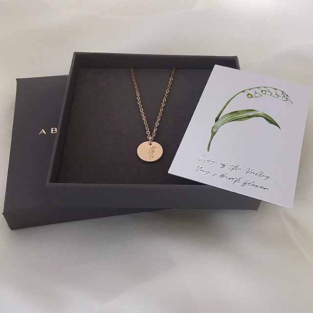Lily of the Valley Birth Flower necklace