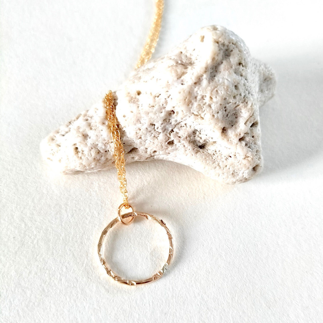 Hammered Circle necklace