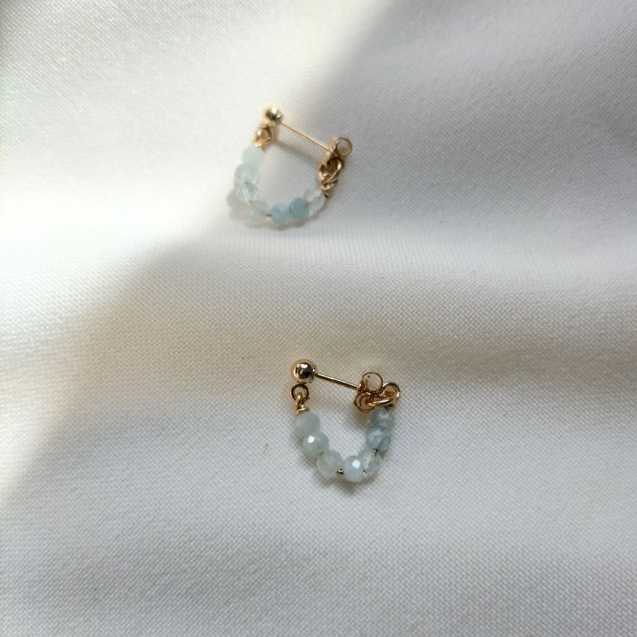 March birthstone earrings - aquamarine