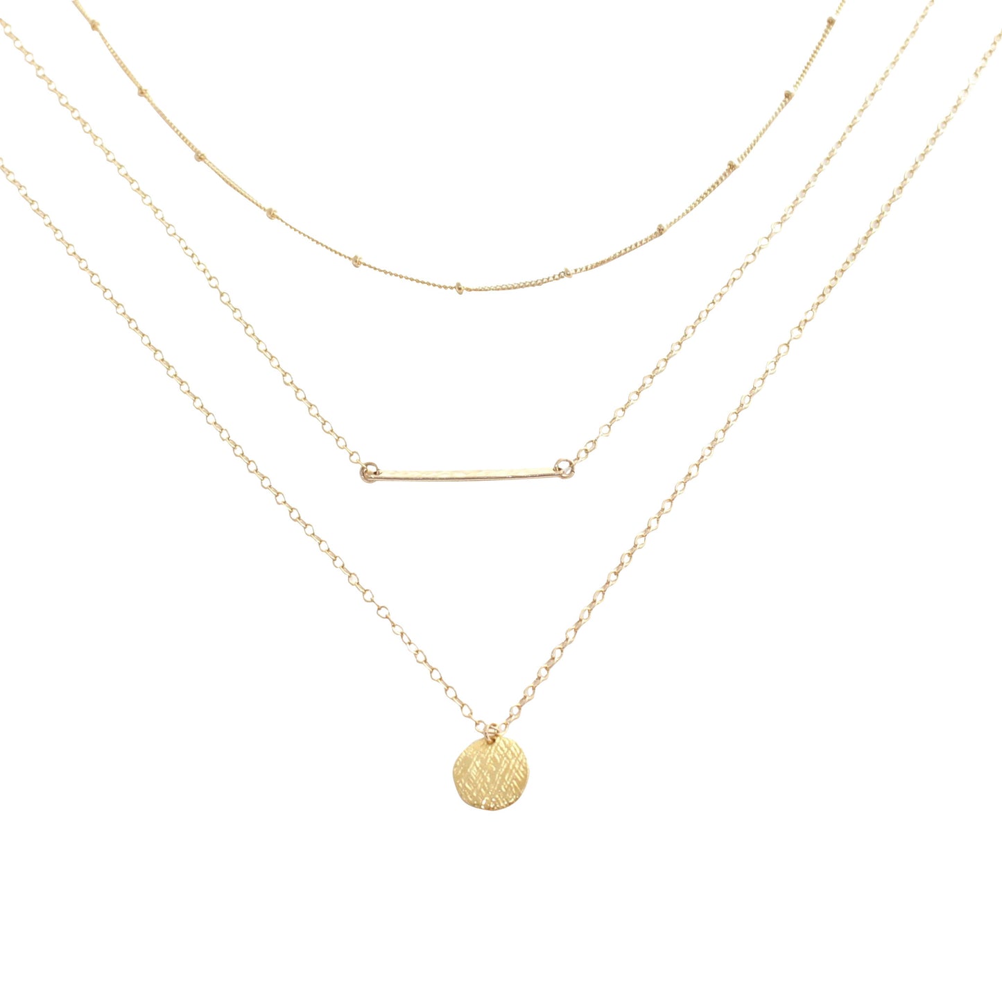 Gold Layering Necklace set