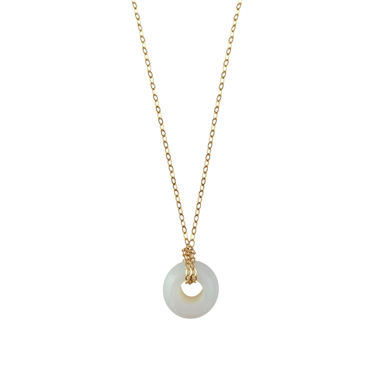 Opal Donut Gem necklace