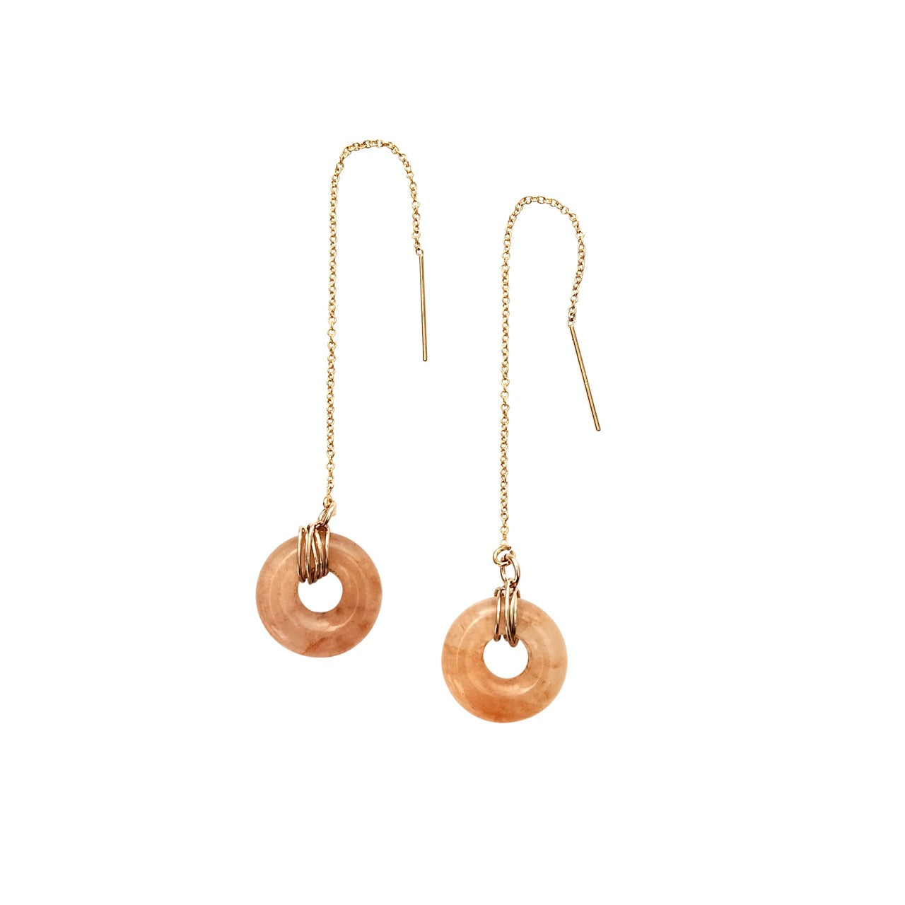 Orange gemstone earrings