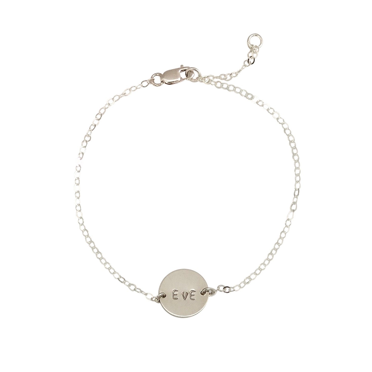 Initial hot sale disc bracelet