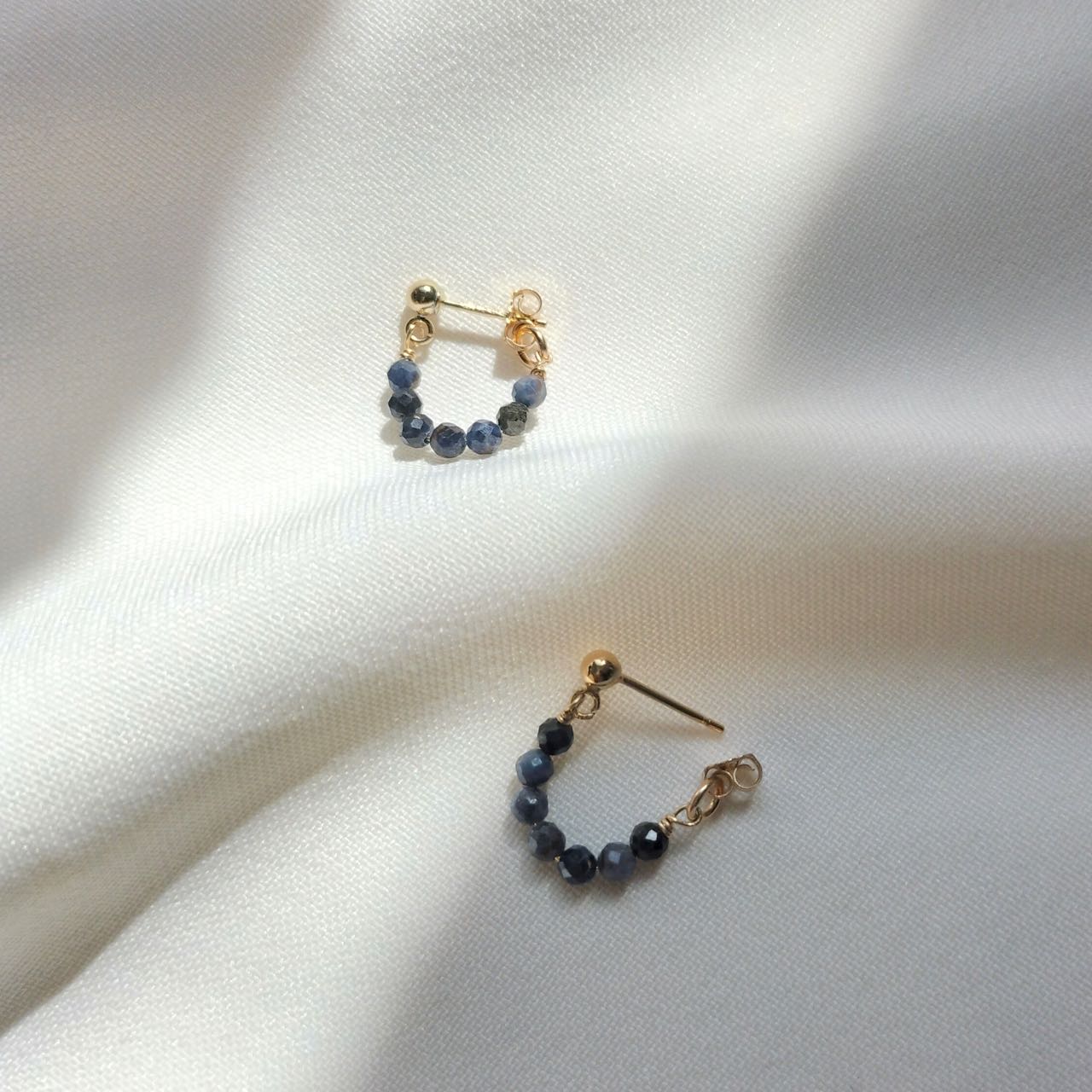 September birthstone earrings - sapphire