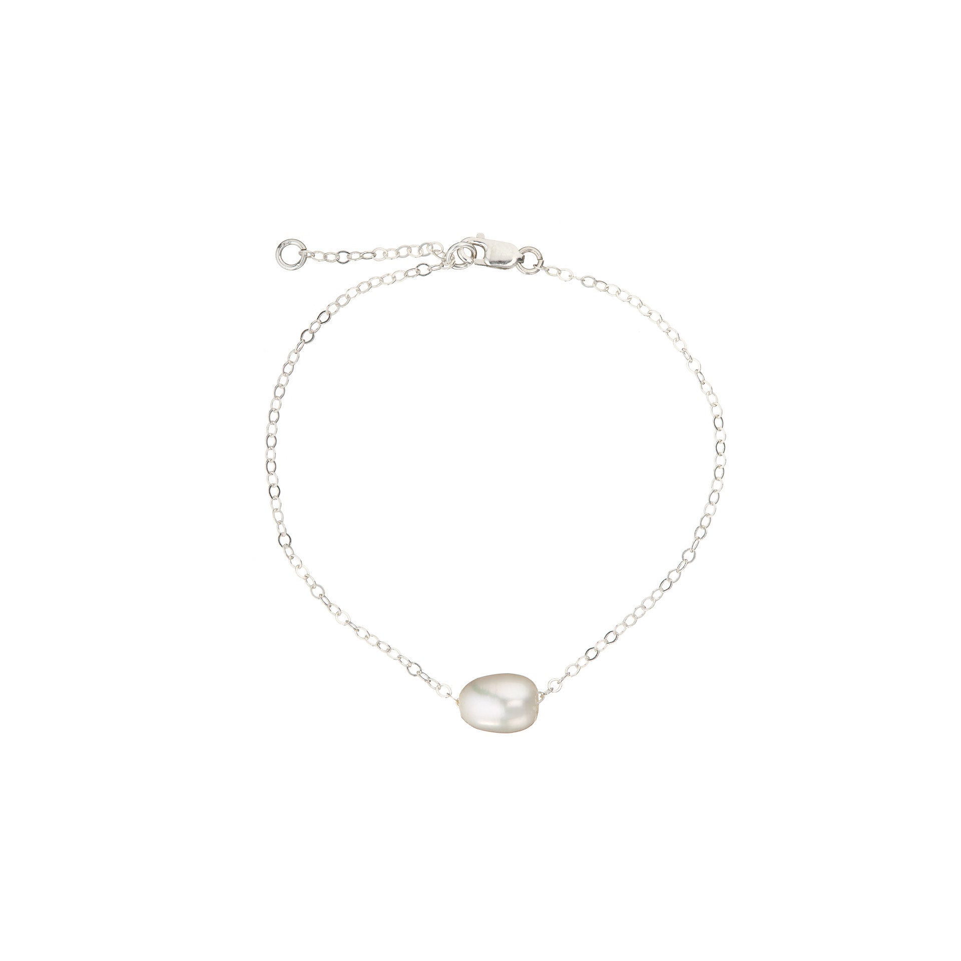 Floating Pearl bracelet - silver