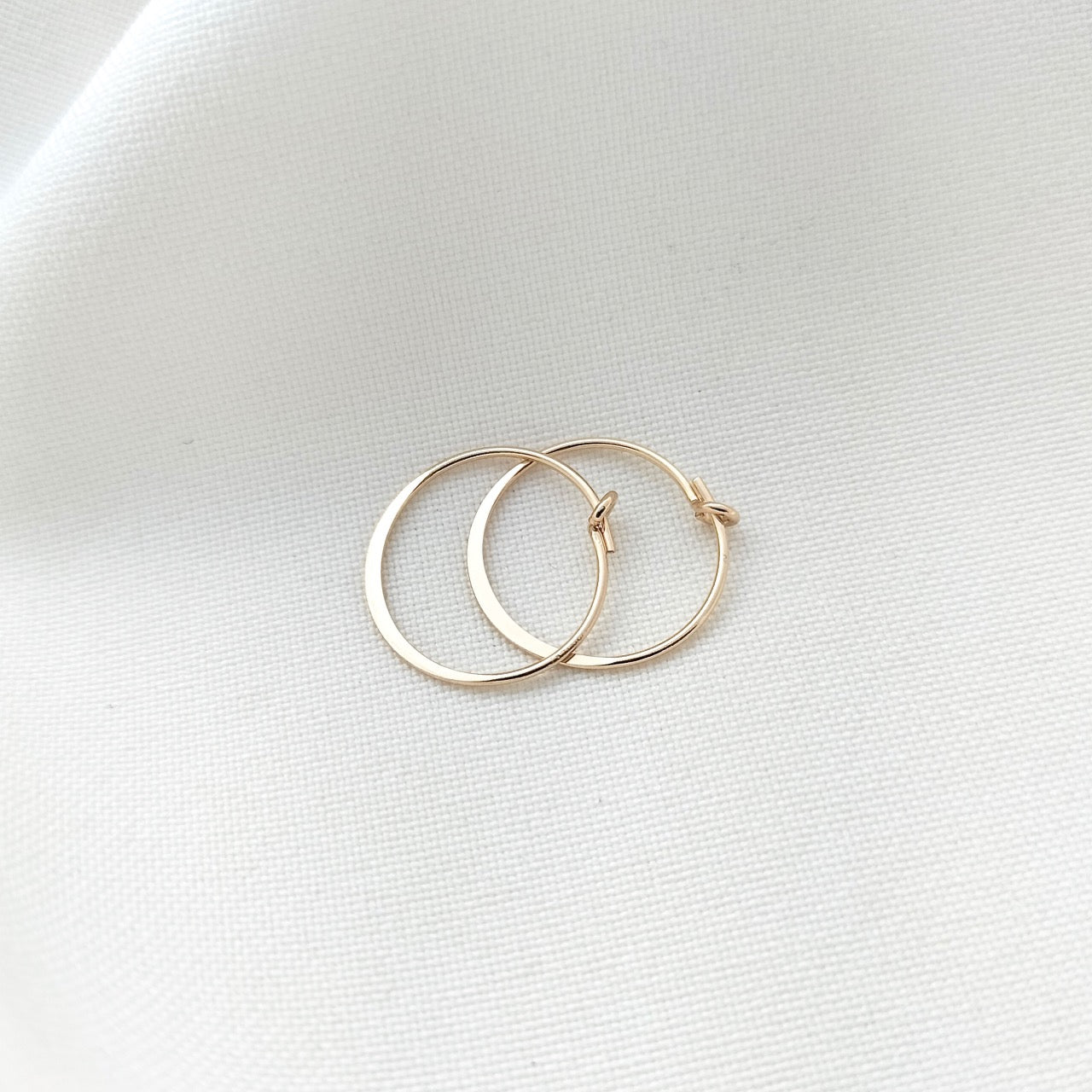 Small slim gold hoops