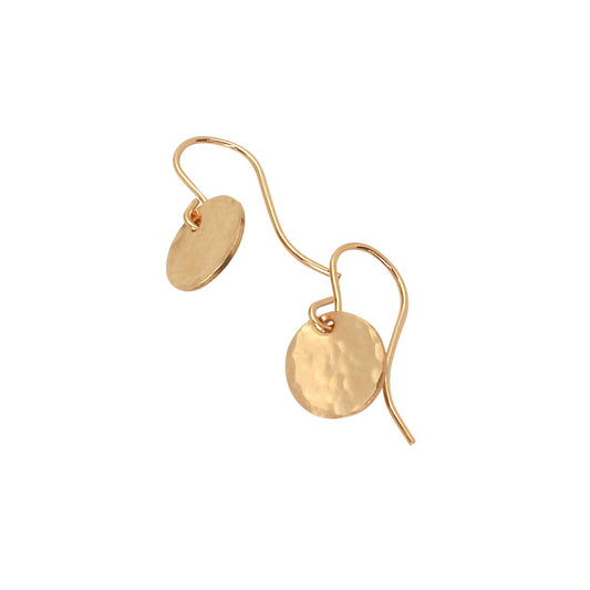 Tiny Hammered Disc earrings
