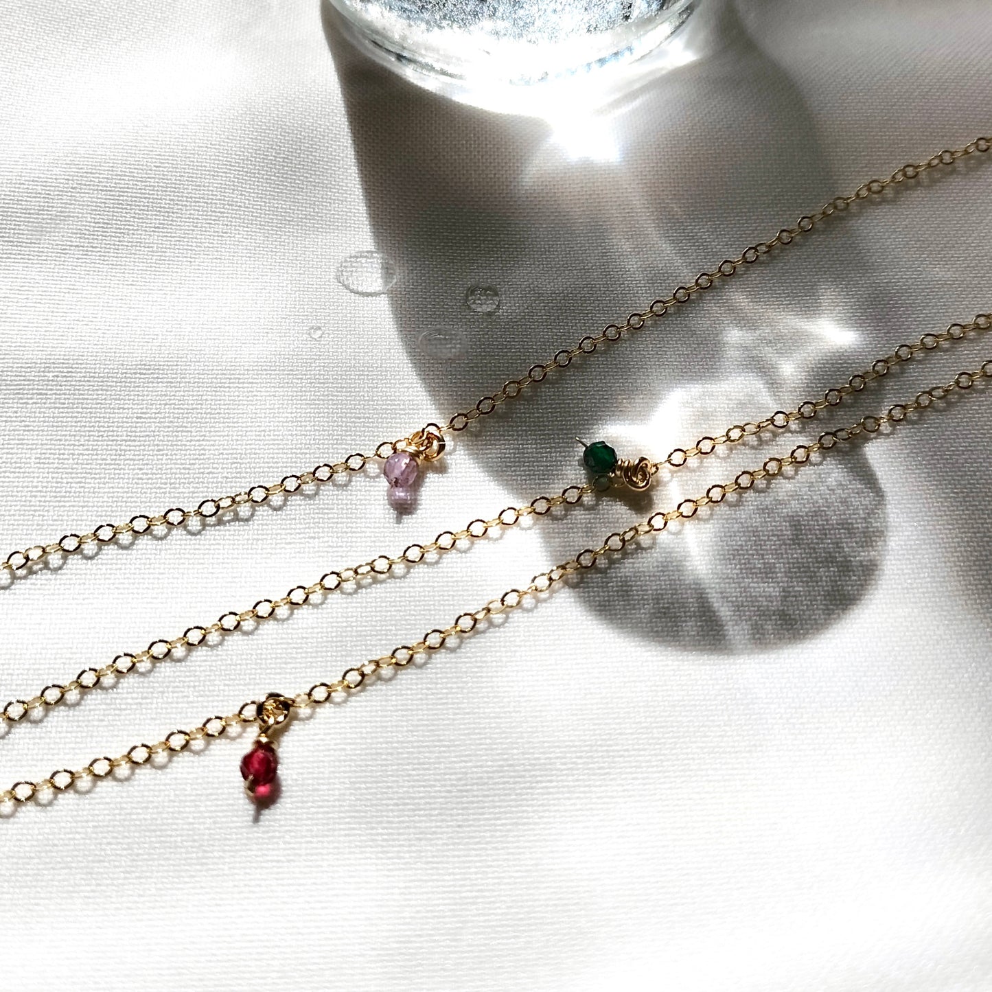 Droplet Gemstone necklace